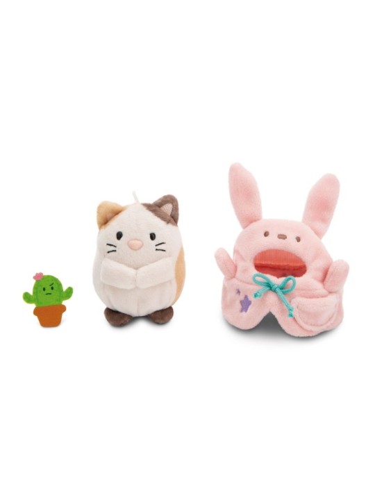 Peluche Chat en colère avec cactus et costume de lapin - NICI