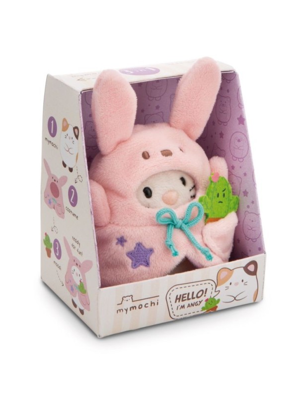 Peluche Chat en colère avec cactus et costume de lapin - NICI