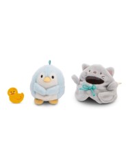 Peluche Penguin Waddle avec costume de canard et de chat - NICI