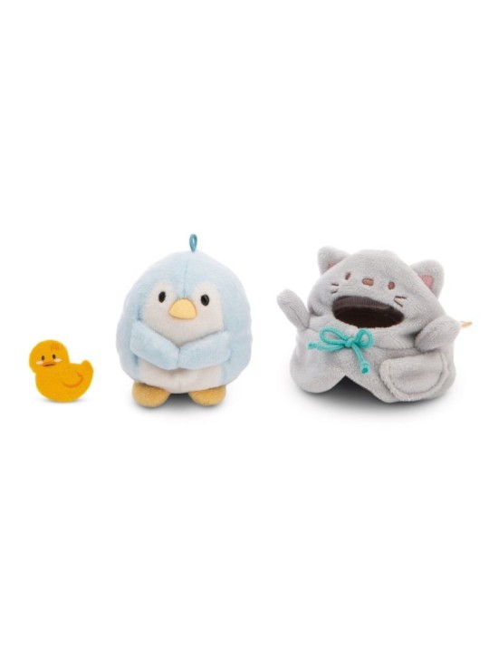 Peluche Penguin Waddle avec costume de canard et de chat - NICI