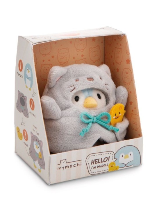Peluche Penguin Waddle avec costume de canard et de chat - NICI