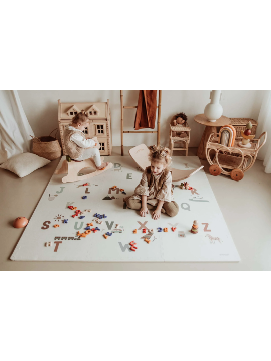 Tapis puzzle EEVAA 3-en-1 - Alphabet - Play&Go