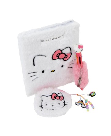 Ensemble Hello Kitty comprenant un carnet A5 tout doux, un porte-monnaie et un stylo - Mr Wonderful