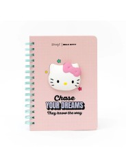 Carnet A5 avec Hello Kitty toute douce - Poursuis tes rêves, ils connaissent le chemin  - Mr Wonderful