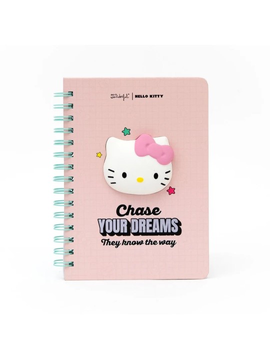 Carnet A5 avec Hello Kitty toute douce - Poursuis tes rêves, ils connaissent le chemin  - Mr Wonderful