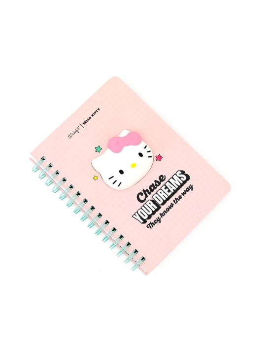 Carnet A5 avec Hello Kitty toute douce - Poursuis tes rêves, ils connaissent le chemin  - Mr Wonderful