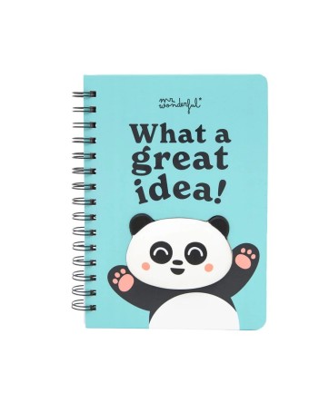 Cahier A5 panda 3D tout mou - Quelle super idée ! - Mr Wonderful