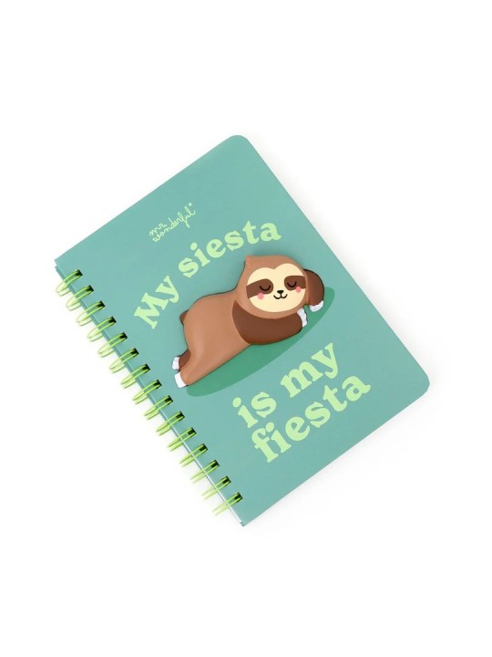 Carnet A5 paresseux 3D tout mou - Ma sieste est ma fête - Mr Wonderful