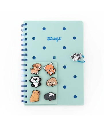 Ensemble de carnets A5 avec Charms - Vert - Mr Wonderful