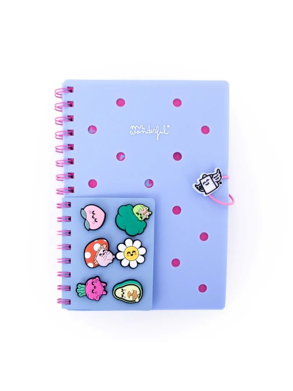 Ensemble de carnets A5 avec Charms - Bleu - Mr Wonderful
