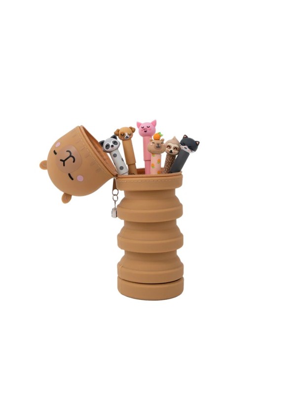 Lot de 6 stylos effaçables Bo-Bo originaux + trousse en silicone Capybara - Mr Wonderful