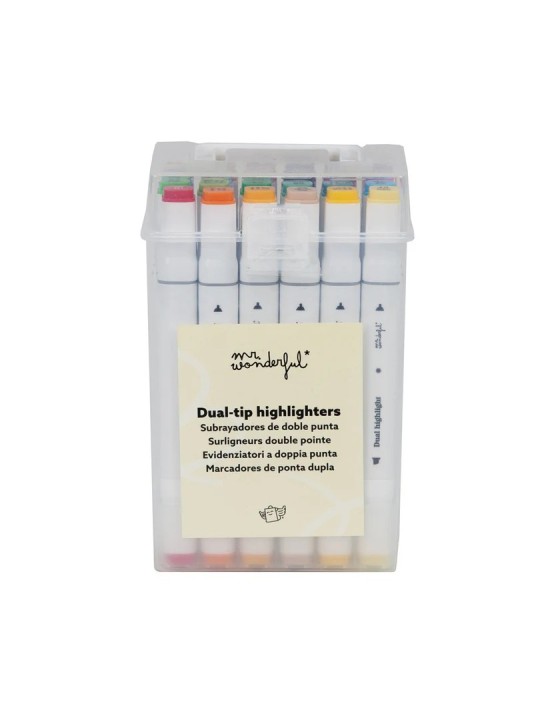 Ensemble de 24 marqueurs de double pointe - Dual highlight - Mr Wonderful