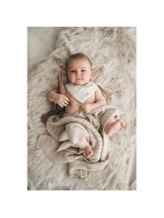 Couverture tricot classique beige  - BabyShower