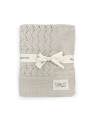 Couverture tricot classique beige  - BabyShower