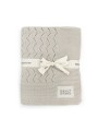 Couverture tricot classique beige  - BabyShower
