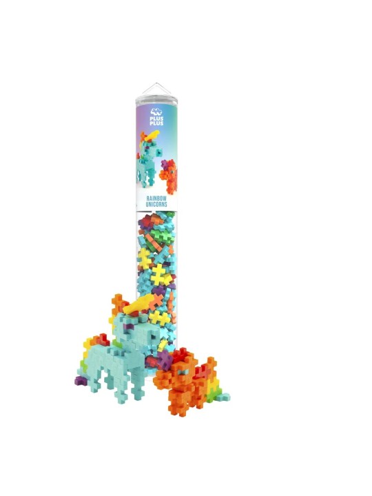 Tube Rainbow Unicorns – 100 Pcs - Plus Plus