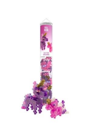 Tube Glitter Unicorns – 100 Pcs - Plus Plus