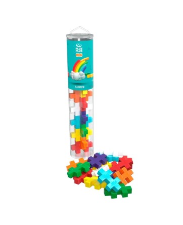 Big tube Rainbow – 15 Pcs - Plus Plus