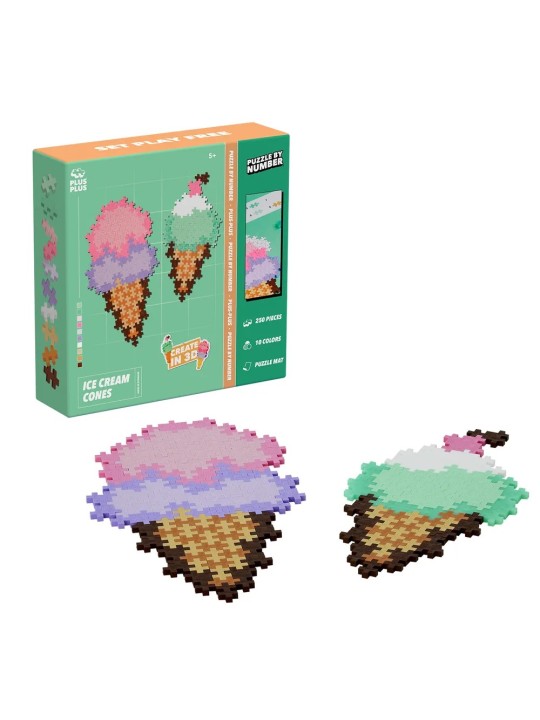 Puzzle Cornet de Glaces – 250 Pcs - Plus Plus
