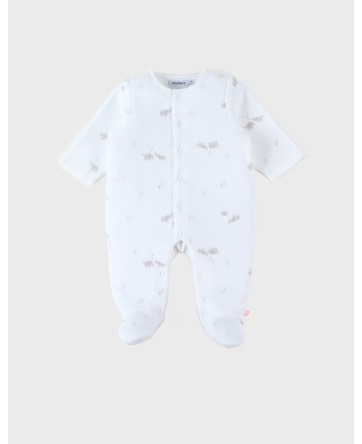 Pyjama bébé en velours blanc Bali et Moka - Noukie's