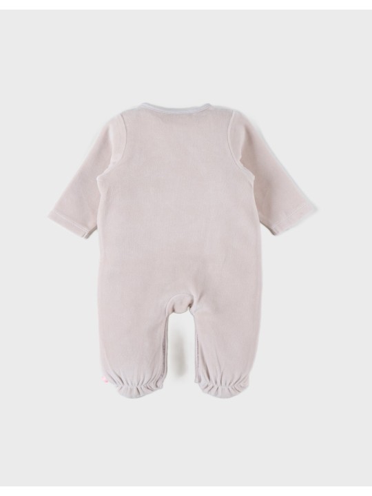 Pyjama bébé en velours beige Bali - Noukie's