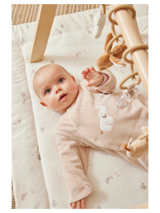 Pyjama bébé en velours beige Bali - Noukie's
