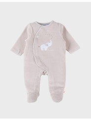 Pyjama bébé en velours beige Bali - Noukie's