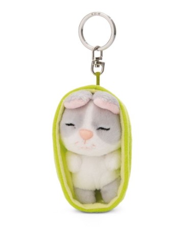 Porte-clés Sleeping Pets Lapin Gris nid Vert  - NICI