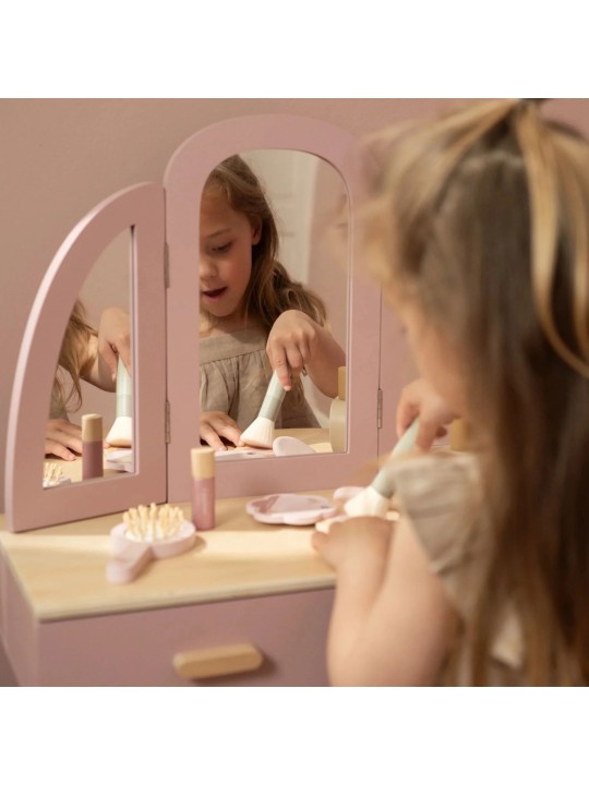 Coiffeuse en bois rose - Little Dutch