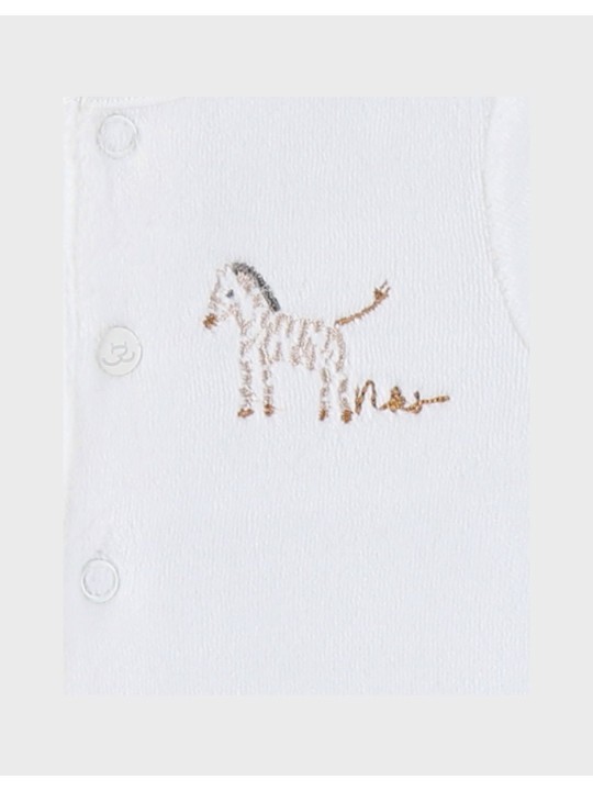 Lot  de 2 pyjamas bébé en velours zèbre - Noukie's
