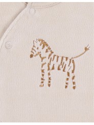 Lot  de 2 pyjamas bébé en velours zèbre - Noukie's