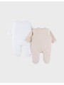 Lot  de 2 pyjamas bébé en velours zèbre - Noukie's