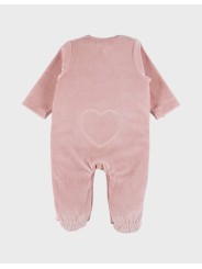 Pyjama bébé en velours rose souris - Noukie's