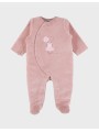 Pyjama bébé en velours rose souris - Noukie's