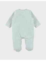 Pyjama bébé en velours vert cœur - Noukie's