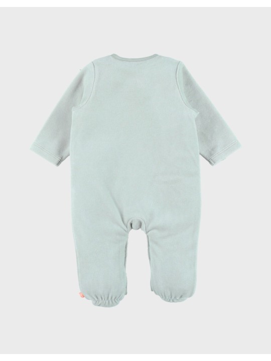 Pyjama bébé en velours vert cœur - Noukie's