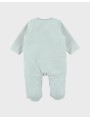Pyjama bébé en velours vert cœur - Noukie's