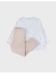 Pyjama en velours 2 pièces fleurs - Noukie's