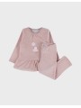 Pyjama en velours 2 pièces rose souris - Noukie's