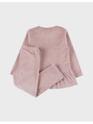 Pyjama en velours 2 pièces rose souris - Noukie's
