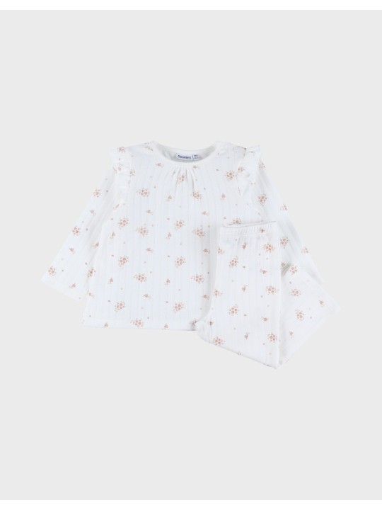 Pyjama en coton 2 pièces fleurs - Noukie's