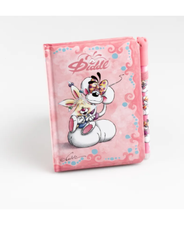 Carnet A6 Rose + Stylo Diddlina