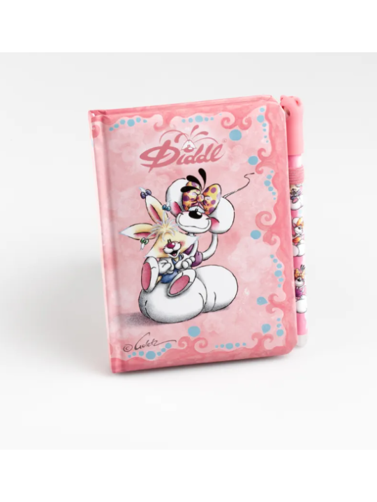 Carnet A6 Rose + Stylo Diddlina
