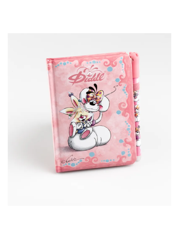 Carnet A6 Rose + Stylo Diddlina