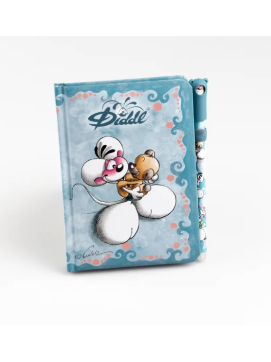 Carnet A6 Bleu + Stylo Diddl