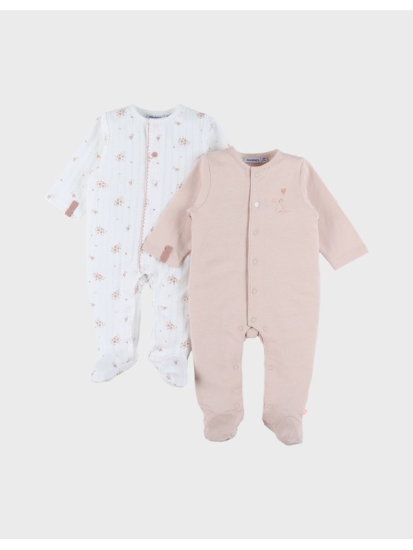 Lot de 2 pyjamas bébé, coton - Noukie's