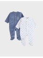 Lot  de 2 pyjamas bébé en velours dino - Noukie's