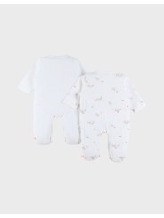 Lot de 2 pyjamas bébé, coton - Zèbres - Noukie's