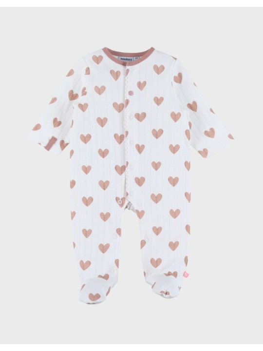 Pyjama bébé en coton cœurs - Noukie's