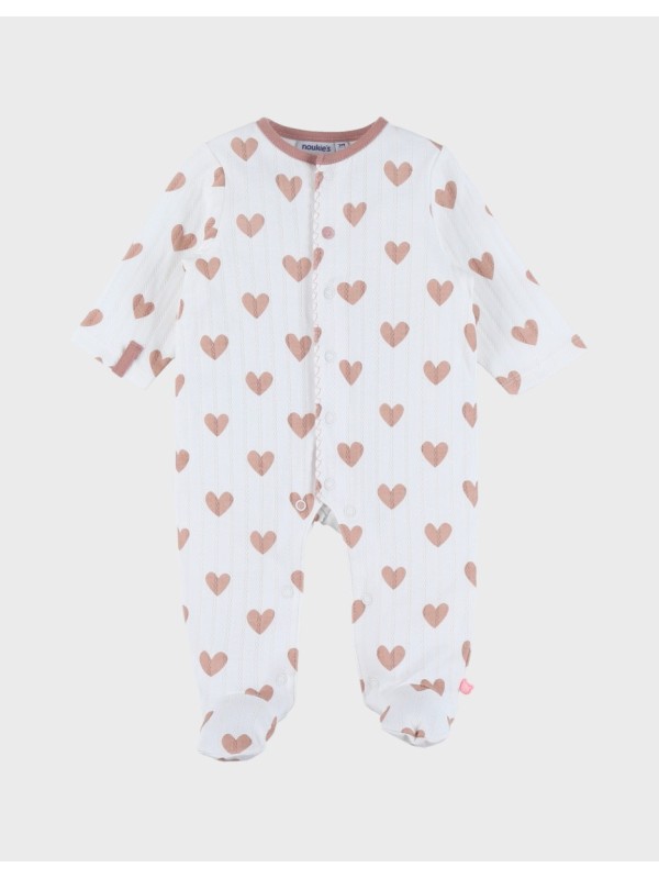Pyjama bébé en coton cœurs - Noukie's